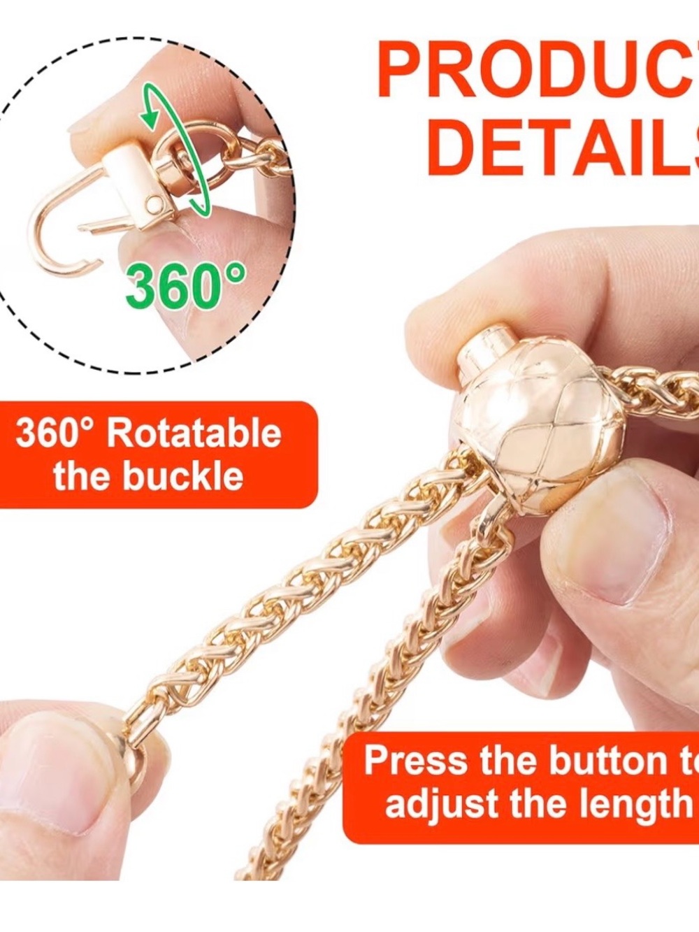 Gold Rope Purse Chain - Picture 4 of 5